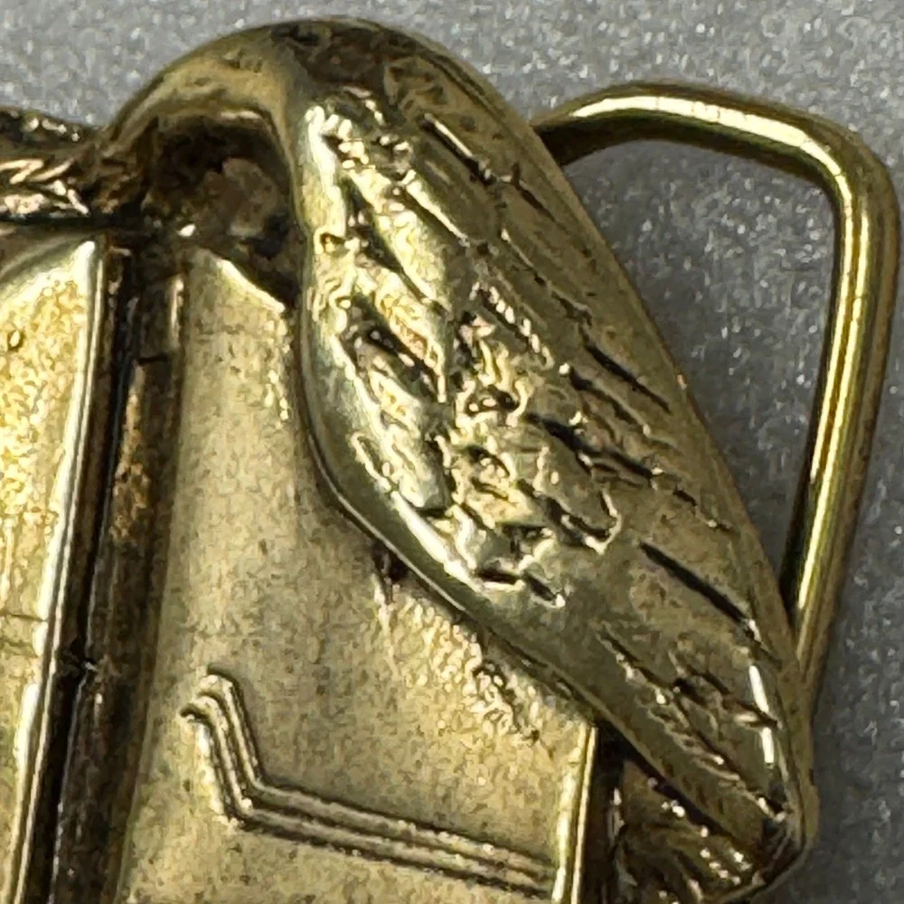 Gold Tone Eagle Trucker Truck Belt‎ Buckle Metal